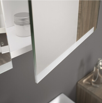 Geberit option plus mirror cabinets closeup