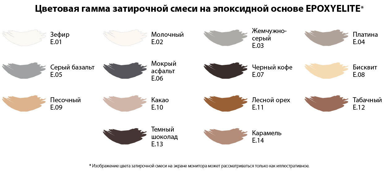 Палитра затирки