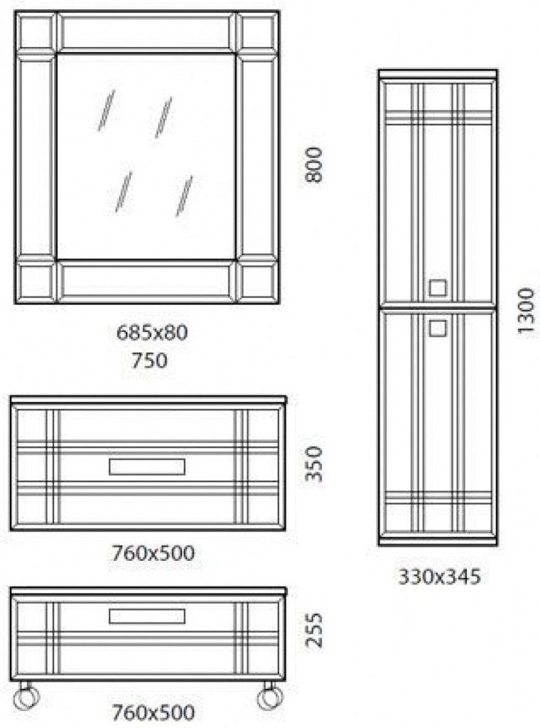 мебель для ванной Edelform Deko мебель для ванной Edelform Deko