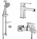 Набор смесителей Vitra Q-Line 3 в 1 (для раковины, ванны/душа, душевой гарнитур)
