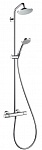 Душевая система Hansgrohe Croma 160 Showerpipe с термостатом, стойка 90 см,держатель 27см,хром 27135