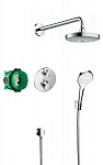 Душевая система Hansgrohe Croma Select S/Ecostat S 27295000 термостат, верхний и ручной душ