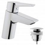 Смеситель Vitra Solid S для раковины однорычажный, с донным клапаном A49268EXP